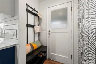 Convenient access to the backyard is available through a door just off the kitchen.