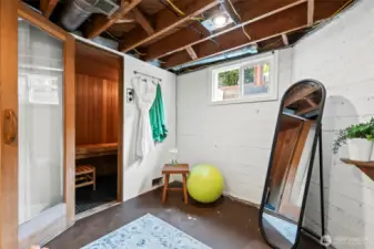 Enjoy the added luxury of a dry sauna, installed in 2012.