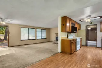 living room/kitchen