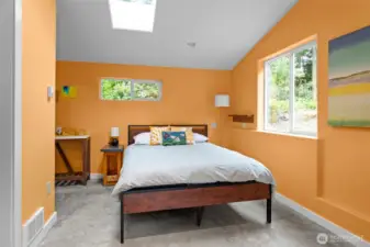 This cozy space is ideal for guests or possibly even a short term rental.