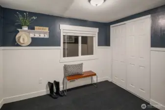 Mudroom view from the kitchen.
