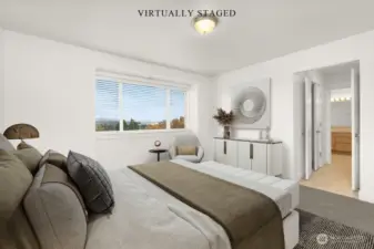 Primary Suite: 5-piece bath and two walk-in closets