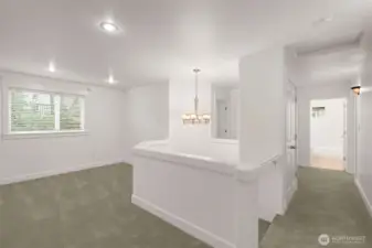 Upper alcove space: ideal for office/study