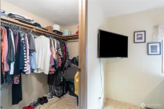 Walk in closet in Primary