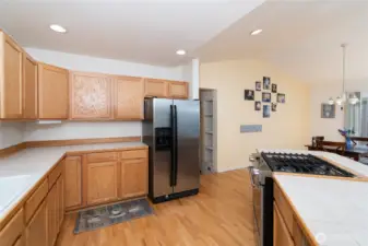 Functional layout and plenty of workspace.