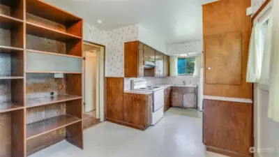 Kitchen with additional pantry storage