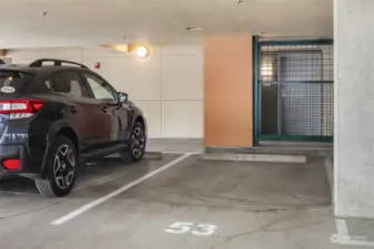 Parking in front of unit door.