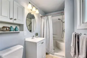 Primary bathroom with step-in shower