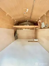 Interior of shed