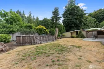 Above ground pool can stay or be removed.