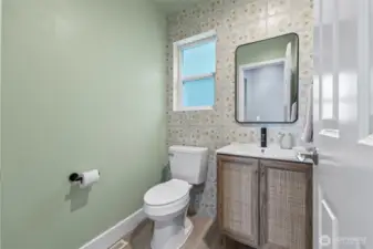 Powder bathroom on main floor.