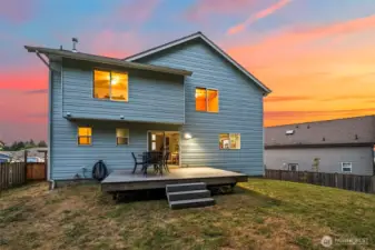 Deck off the back is perfect for summer BBQ's.
