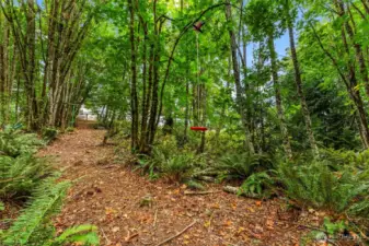 Greenbelt setting provides privacy and connection to nature.