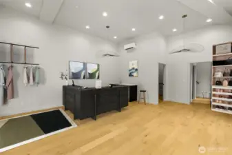 Cute boutique retail storefront (virtually staged)