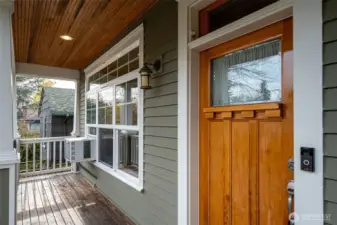 Wonderful east facing front porch