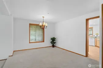 Dining room off of the living room