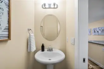 Main level powder room.