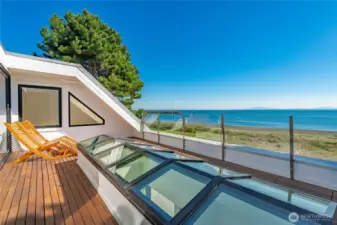 Very private deck off the main bedroom