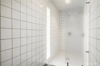 walk in shower after a dip in the poop