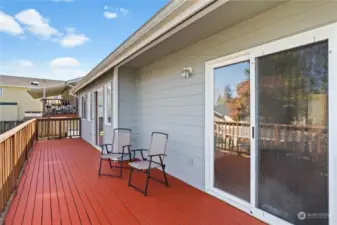 Sun Soaked Deck Offers  Room for a BBQ, and Seating for Entertainment