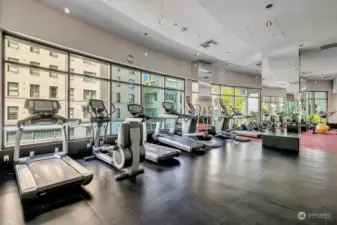 Fitness Facility equipped with state-of-the-art exercise machines, Sauna and Locker rooms. Both endless pools and Hot tub are currently being updated.