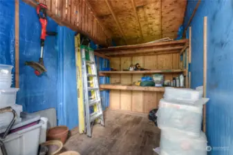 Inside garden/storage shed