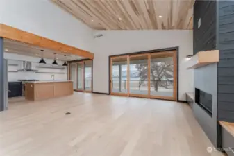 Main floor entry into open concept living area