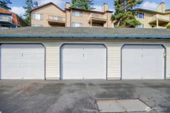 individual garage with remotes...