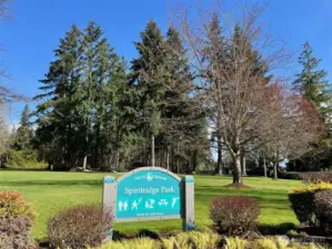Spiritridge Park is on the way to complex...