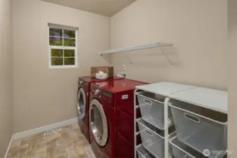 Generous utility room