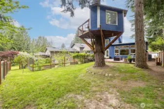 The backyard is huge and has direct access to Whatcom Falls Park trail system