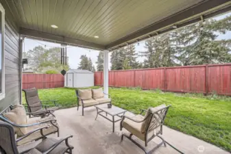 Covered patio area