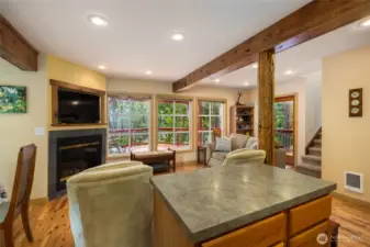 Open concept kitchen and living room