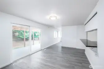 Love new slider. Leads to covered patio.