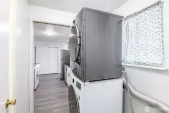 Washer and dryer stay.