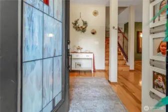 Gorgeous front door entrance to this immaculate home.