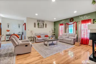 Glistening hardwood floors, intricate designs