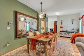 Thanksgiving anyone? Supersized dining room with beautiful updated lighting