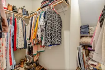 one of the walk in closets