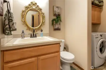 Half bath and utility room