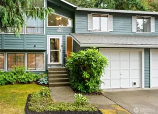 Freshly painted exterior is so welcoming.