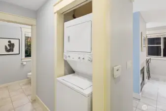 ADU laundry and bathroom