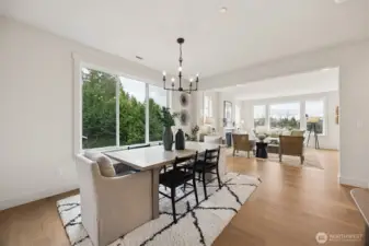 Formal dining room with beautiful territorial views.