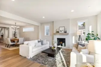 Spacious, open great room floor plan. Photos are for illustration purposes only. Colors and finishes will vary. Photos are of Paisley Court, the Sienna model home.