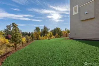 Photos are of backyard on lot 4 at Moorlands Grove.