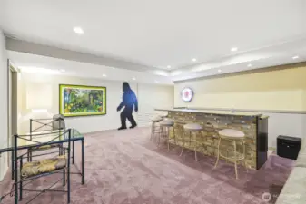 Large bar as you enter the main rec room.