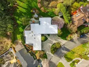 Looking straight down.