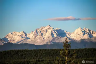 Mount Constance dominates the scene.  From Morning to evening your life if filled with the splendor of the PNW.
