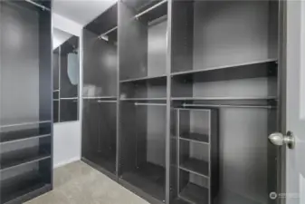 Walk in closet system stays with the home