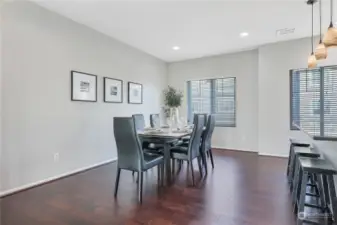 Spacious dining area off of kitchen